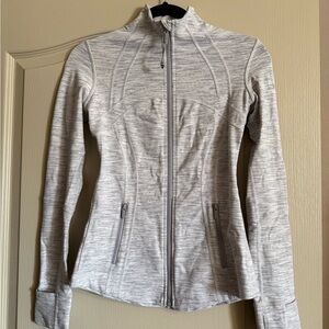 Lululemon Athletica Light Gray Zip-Up Jacket